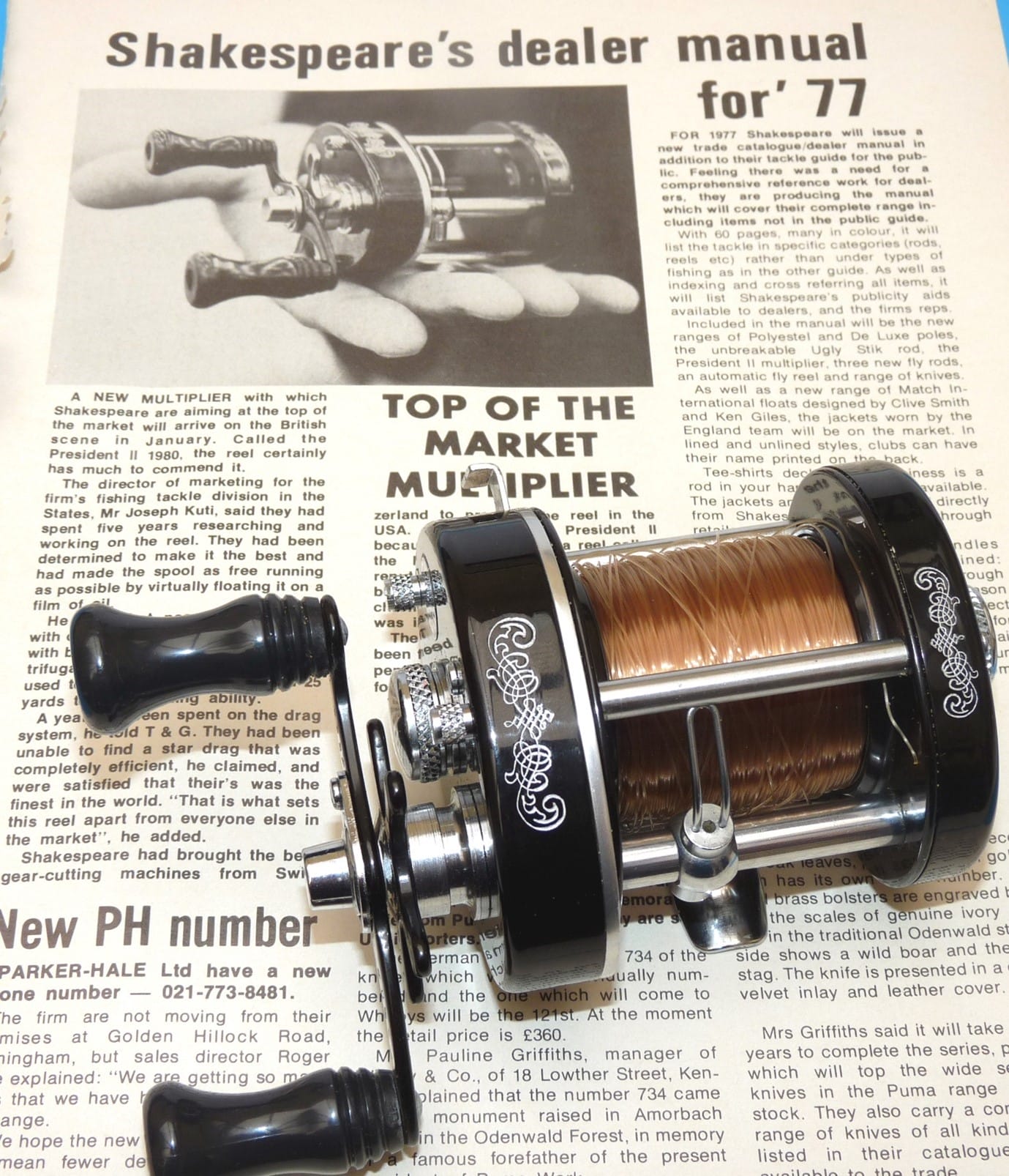 Shakespeare President II multiplier reel - Thomas Turner Fishing Antiques