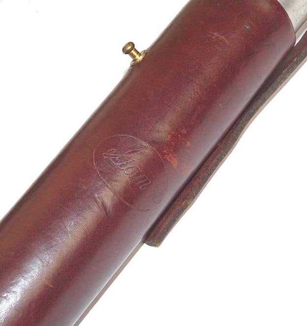 Liam L quality leather fly rod tube with removable cap 54