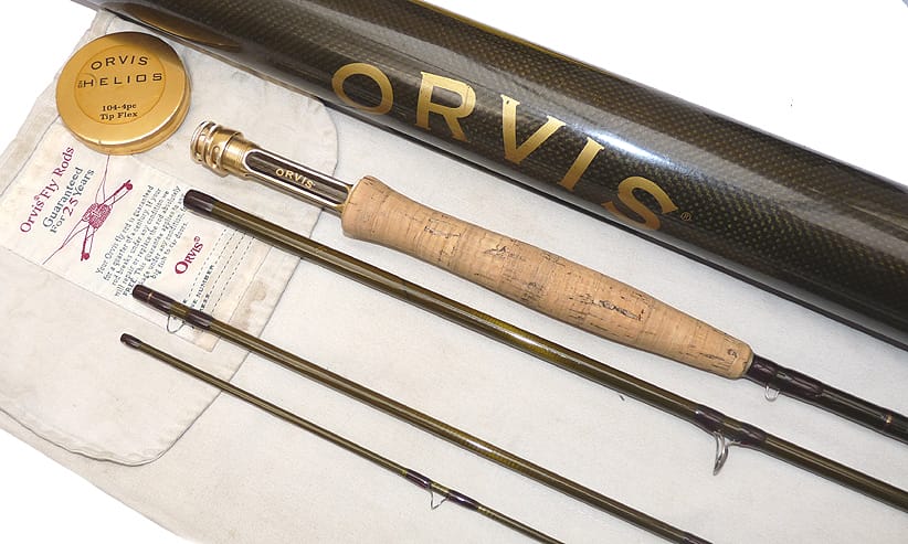 Orvis Helios ZG Tip Flex 10' four piece carbon trout fly rod #4 with bag +  carbon tube travel fly