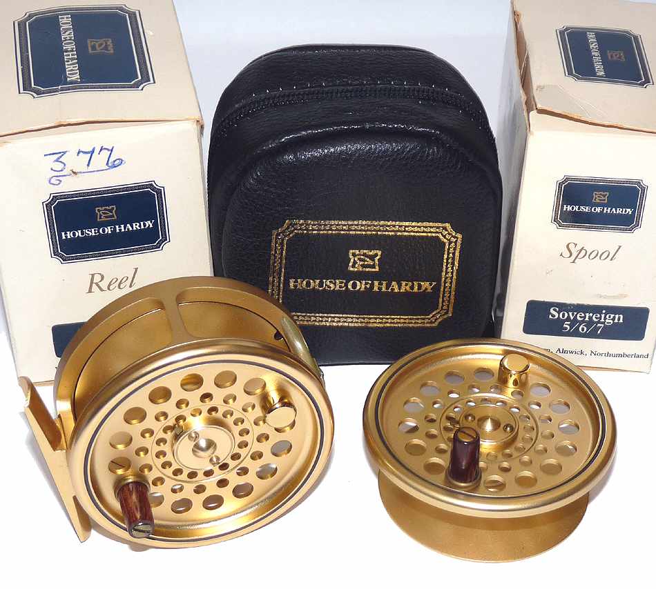Hardy The Sovereign 5/6/7 Serial No 377 fly reel + s/spool +