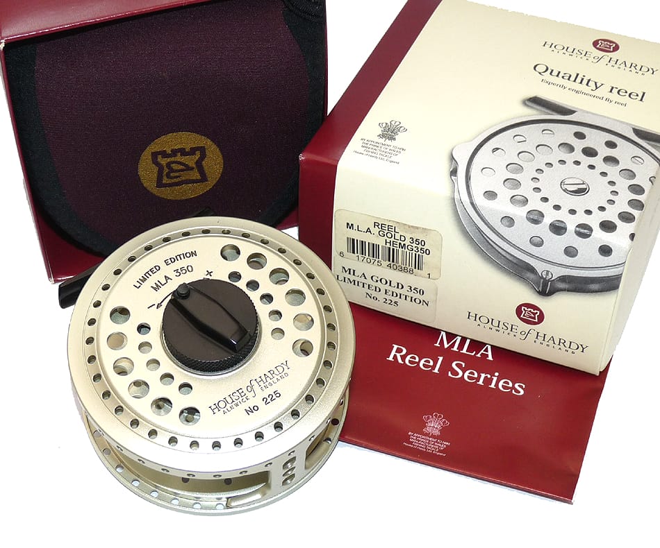 Hardy MLA 350 Gold Limited Edition fly reel, brand new with case, papers  and box