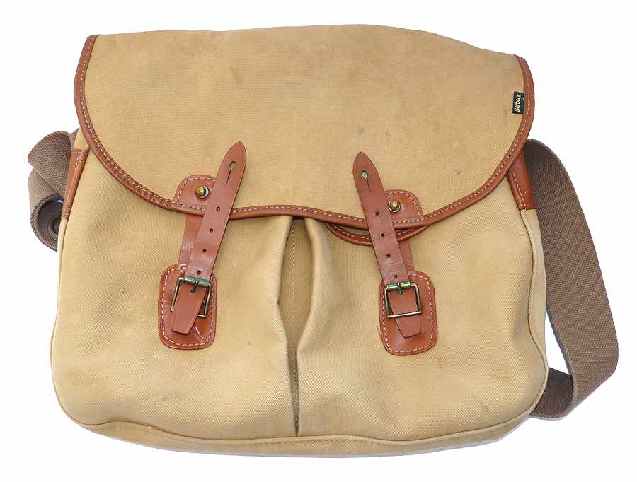 Barbour by Liddesdale, Scotland canvas & leather game fishing bag