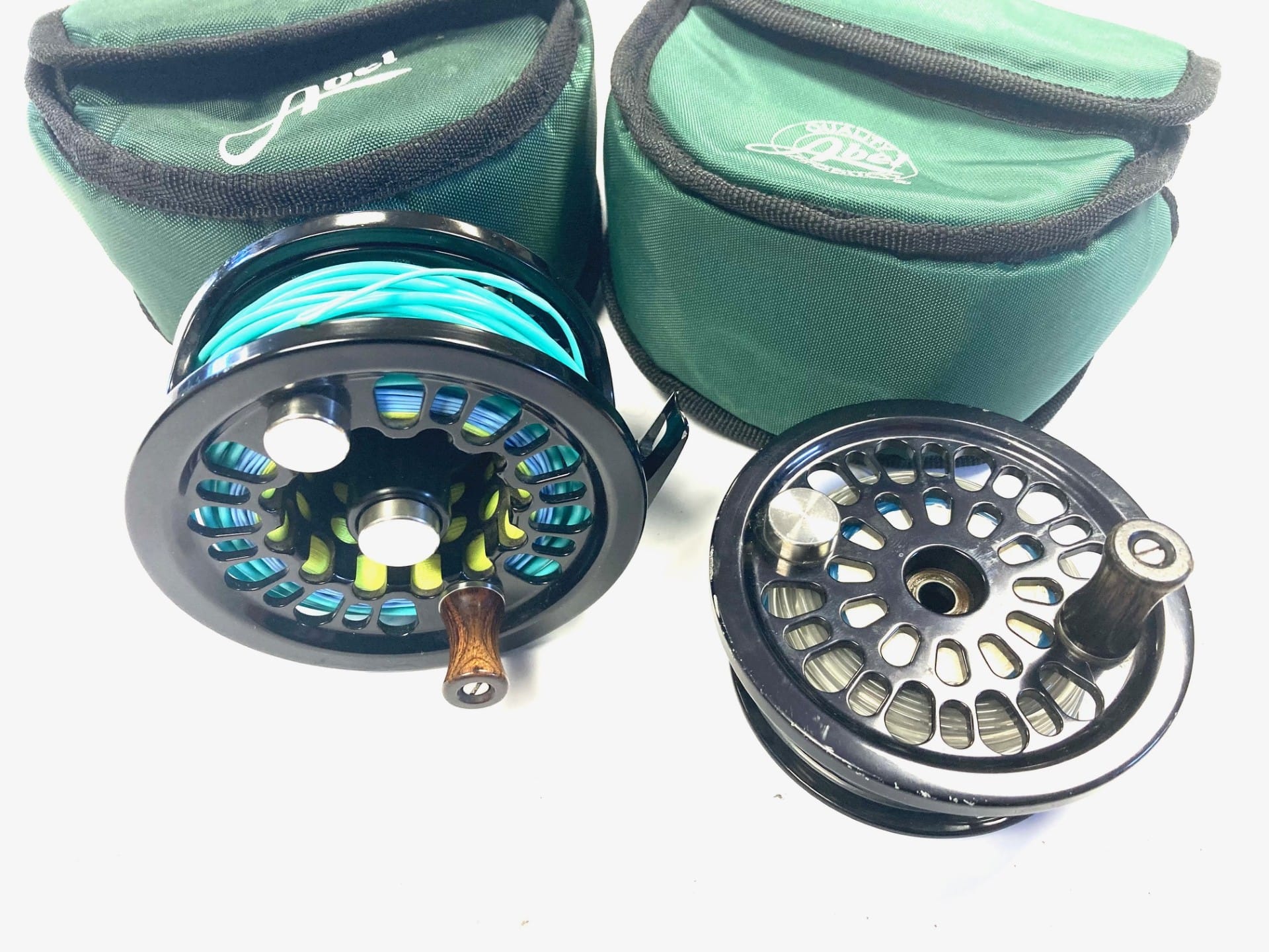 Abel USA Super 8 Saltwater Fly Reel Black Finish With Spare Spool + Padded  Case