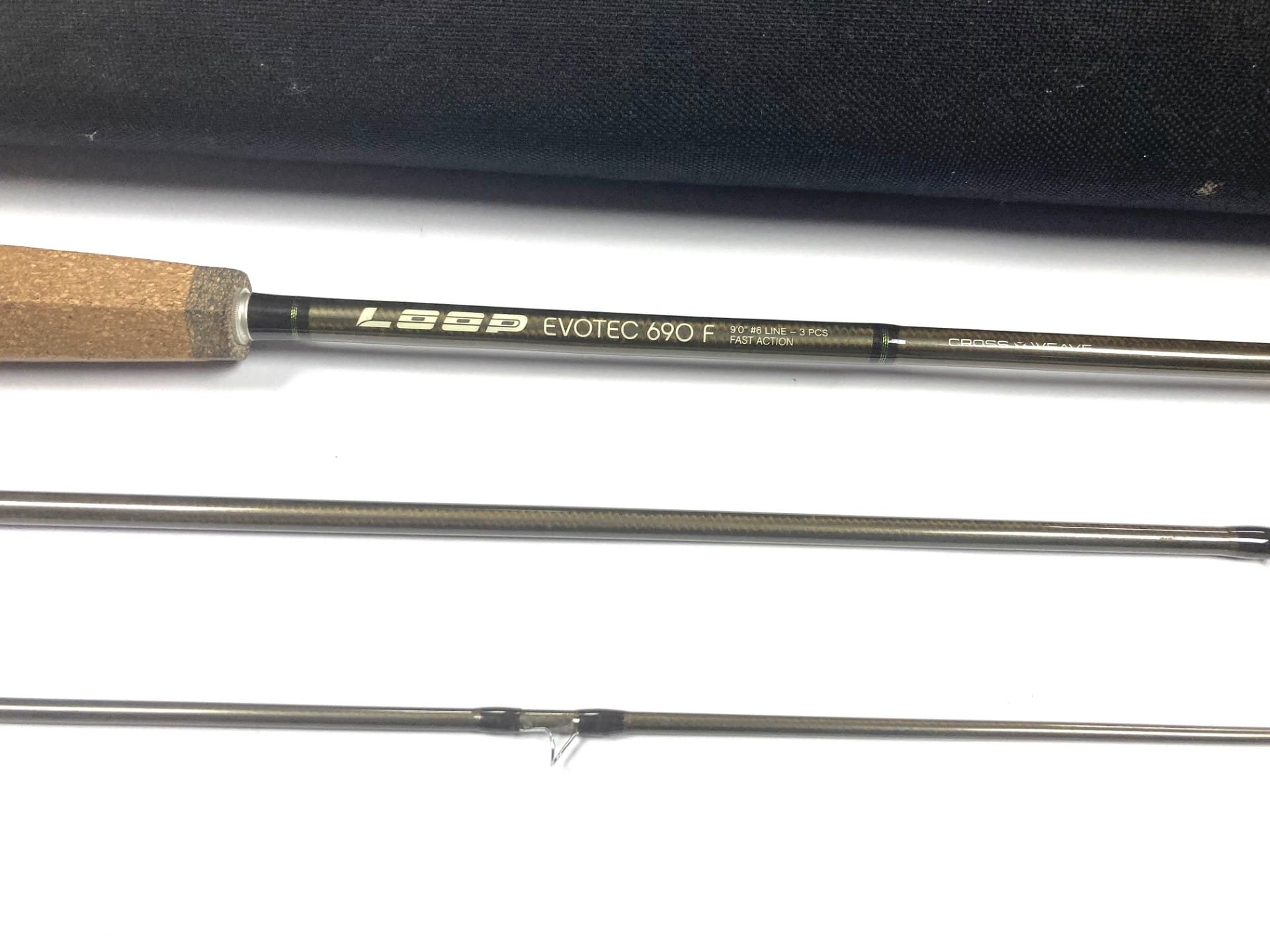 Loop Evotec 690F 3 Piece Carbon 9' Trout Fly Rod Line #6 With Bag And Case