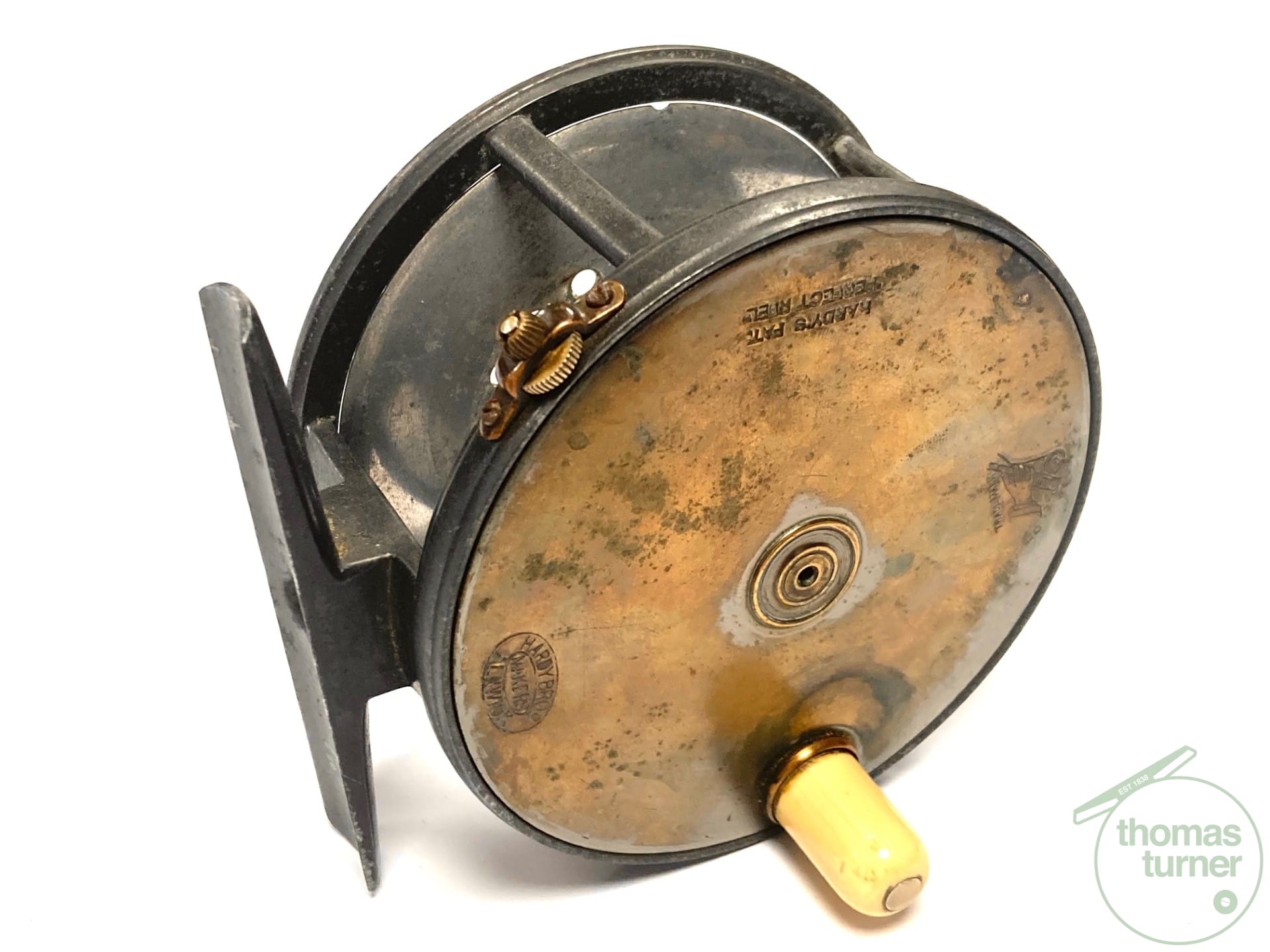Hardy Perfect Brass Faced Vintage 4.25″ Salmon Fly Reel